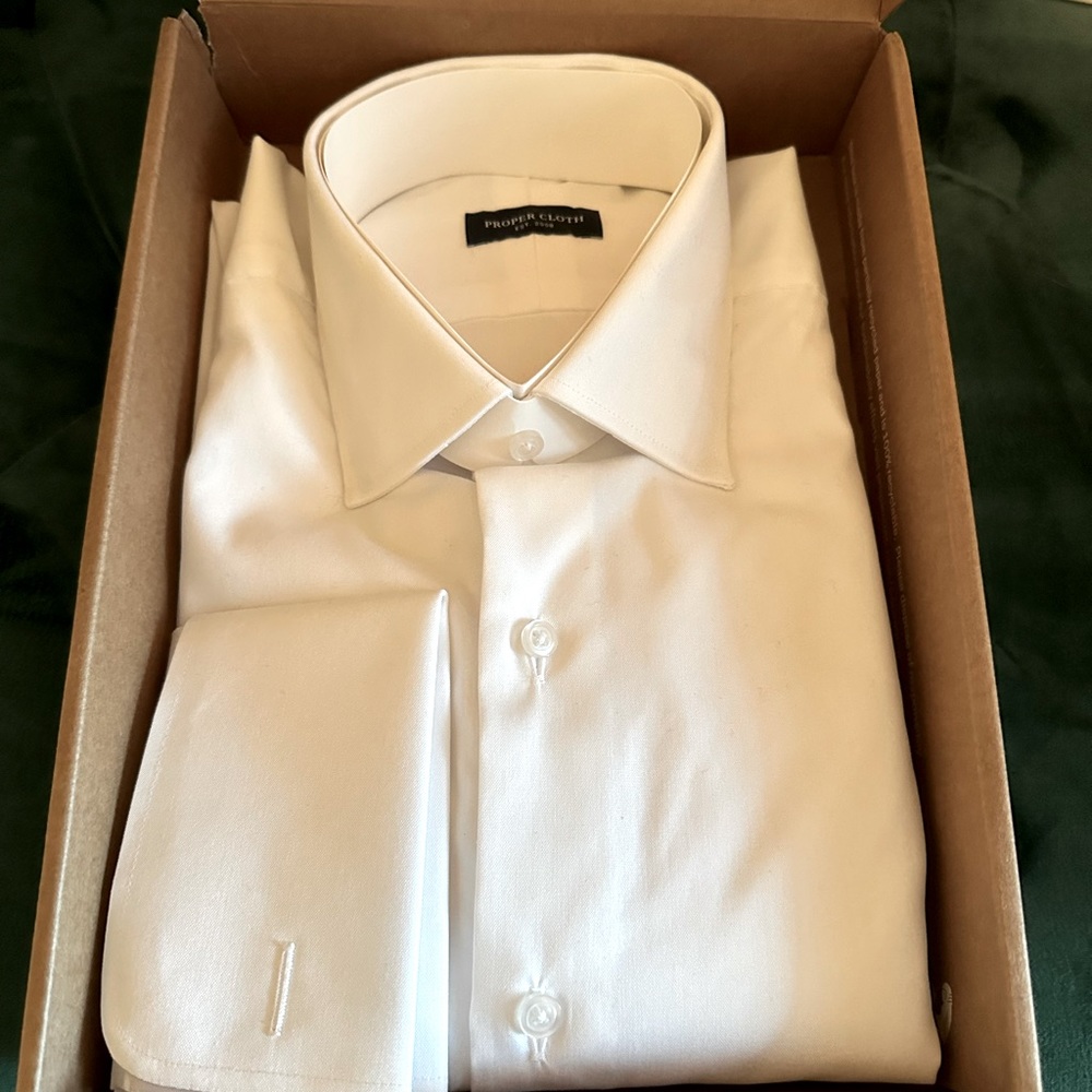 Proper Cloth French Cuff Dress Shirt